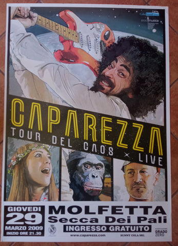 POSTER / MANIFESTO - CAPAREZZA - TOUR DEL CAOS LIVE IN MOLFETTA