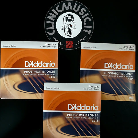 TRE CONFEZIONI D'ADDARIO EJ15 (Pacchetto in Promozione)