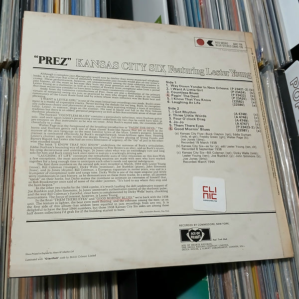 LP - KANSAS CITY SIX FEATURING LESTER YOUNG - PREZ (usato)
