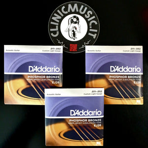 TRE CONFEZIONI D'ADDARIO EJ26 (Pacchetto in Promozione)