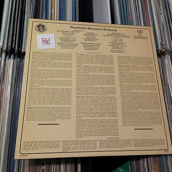 LP - STRAVINSKY, BERNSTEIN, BRUBECK  - STRAVINSKY, BERNSTEIN, BRUBECK - JAZZ (usato)