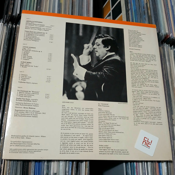 LP - BRUNO MADERNA - SCHONBERG, WEBERN, BERG (usato)