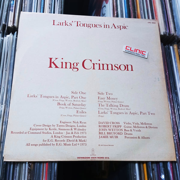 LP - KING CRIMSON - LARKS' TONGUES IN ASPIC (usato)
