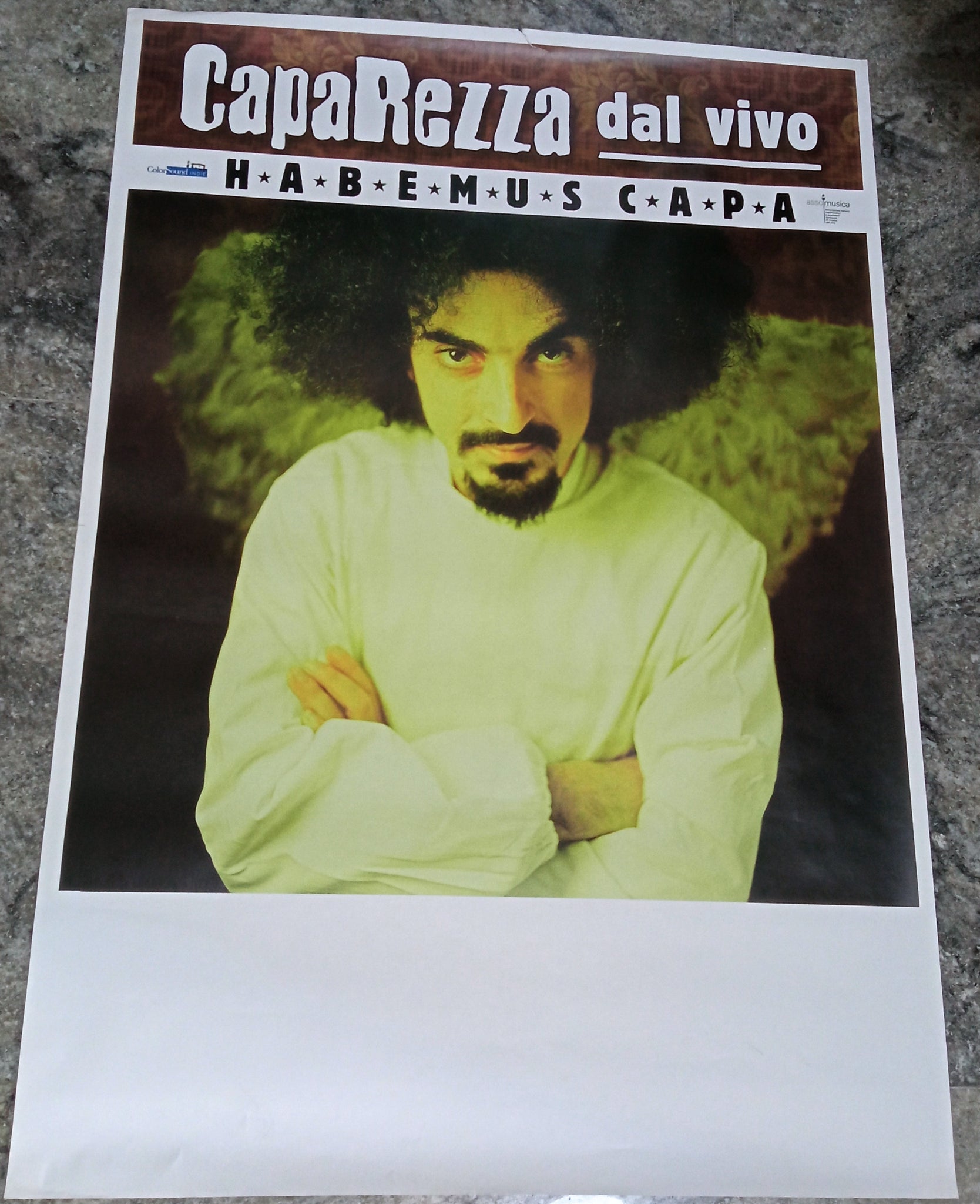 POSTER / MANIFESTO - CAPAREZZA DAL VIVO - HABEMUS CAPA