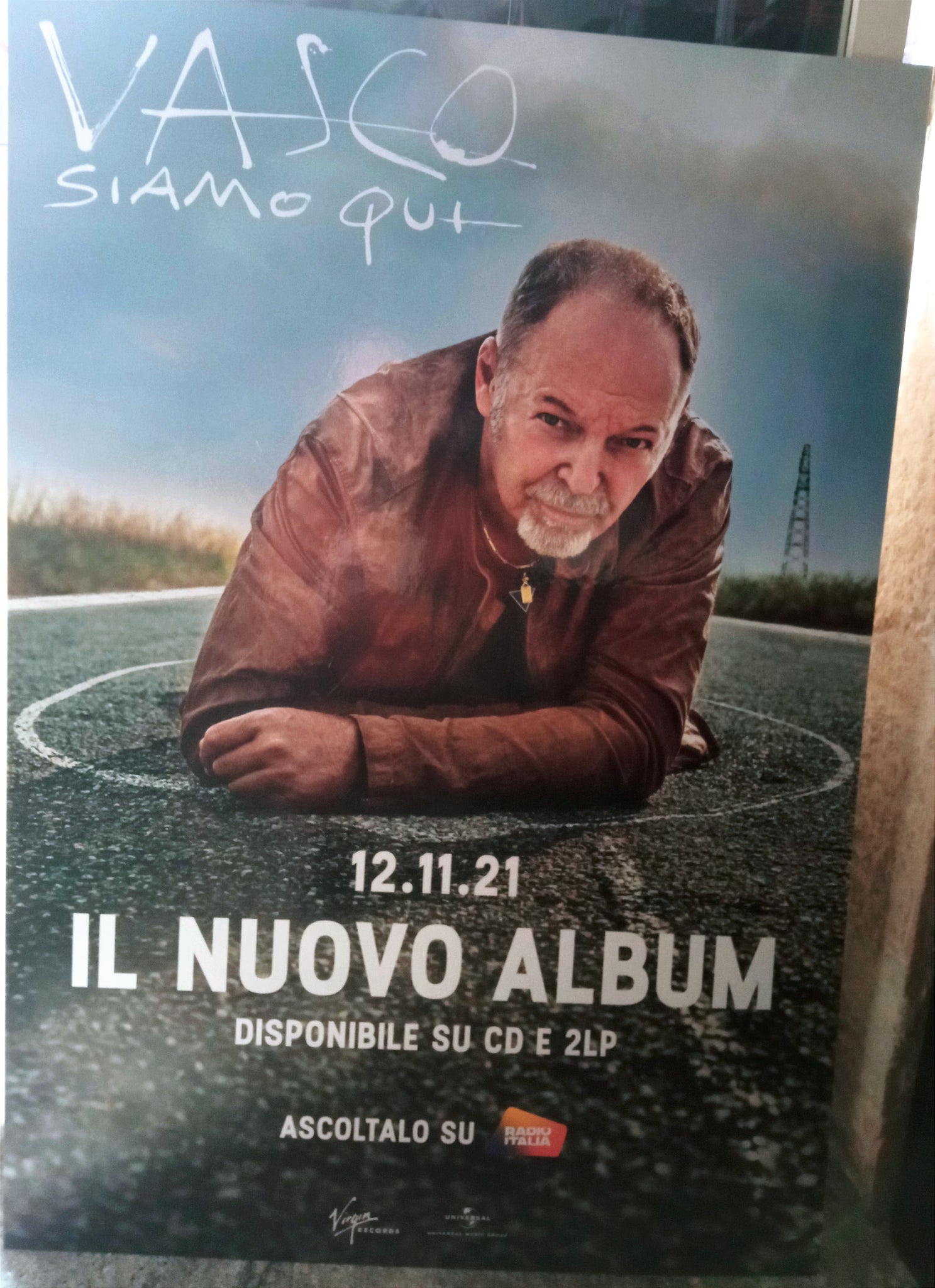 PANNELLO CARTONATO PROMOZIONALE - VASCO ROSSI SIAMO QUI